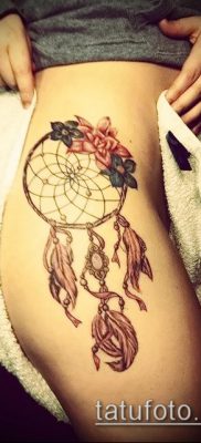 fotó tetoválásról a combon (jelentése) - példa rajz - 053