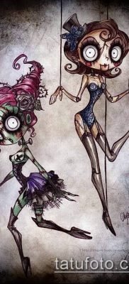 fotó egy tetováló szálról egy bábuval (tetoválás) (érték) - példa rajz - 013