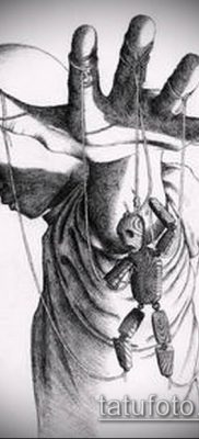 fotó egy szál tetoválásról bábuval (tetoválás) (érték) - példa rajz - 008