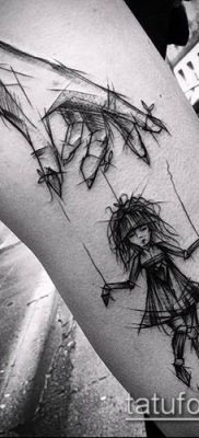 fotó egy szál tetoválásról egy bábuval (tetoválás) (érték) - példa rajz - 006