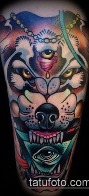 Az ÚJ ISKOLATETOVÁCIÓK # 760 a rajz méltó változata, amely sikeresen használható feldolgozásra és tetoválásként történő alkalmazásra az új iskola stílusában