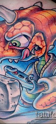 ÚJ ISKOLATETOVÁCIÓK # 914 - a kép egyedi változata, amely könnyen használható felülvizsgálatra és tetoválásként történő alkalmazásra az új iskola stílusában