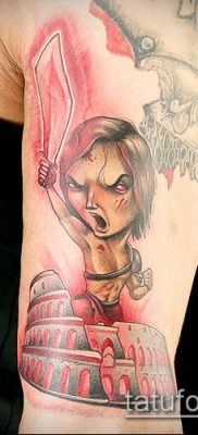 NEW SCOOL TATTOOS # 977 - a minta exkluzív változata, amely sikeresen használható a rózsák átalakítására és felhelyezésére New School tetoválásként