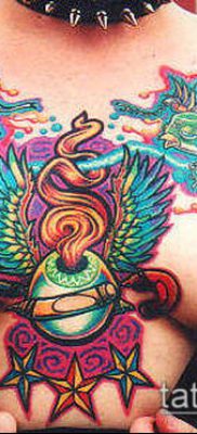 NEW SCHOOL TATTOOS # 631 - a minta exkluzív változata, amely jól használható a rózsák megváltoztatására és felhelyezésére egy új iskola tetoválásaként