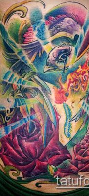 NEW SCHOOL TATTOOS # 158 - a minta egyedi változata, amely könnyen használható egy rózsa feldolgozásához és felhelyezéséhez New School tetoválásként