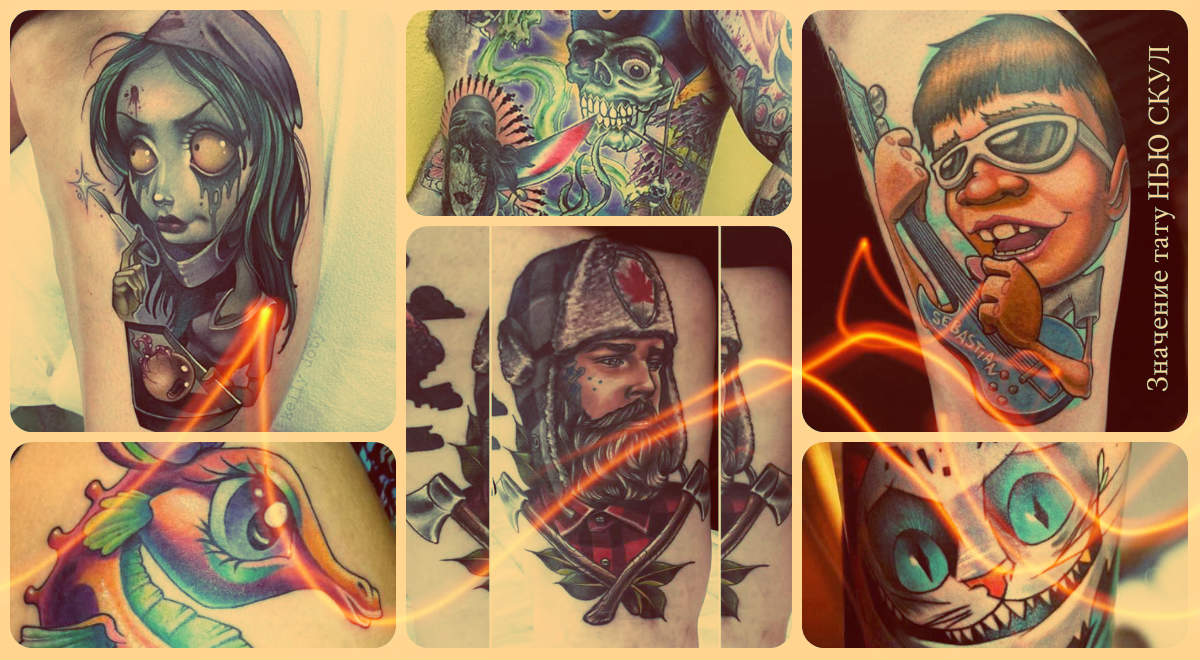 Az Új Iskola tetoválás jelentése - fotók a kész tetoválásokról - rajzok