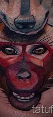 Egy majom tetoválás fotója példaként egy tetoválás jelentését bemutató cikkhez - tatufoto.ru - 38