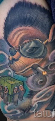 Egy majom tetoválás fotója példaként egy tetoválás jelentését bemutató cikkhez - tatufoto.ru - 34