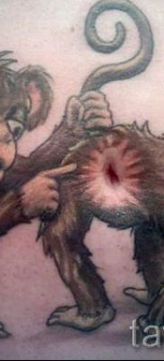 Egy majom tetoválás fotója példaként egy tetoválás jelentését bemutató cikkhez - tatufoto.ru - 24