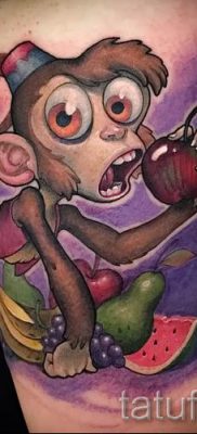 Egy majom tetoválás fotója példaként egy tetoválás jelentését bemutató cikkhez - tatufoto.ru - 12