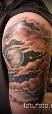 felhő tetoválás # 920 - a minta egyedi változata, amely jól használható felhőhüvelyes tetoválásként történő feldolgozásra és alkalmazásra