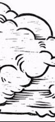 felhő tetoválás # 497 - a minta egyedi változata, amely jól használható a felhők háttérének tetoválásként történő véglegesítésére és alkalmazására