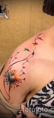 zdjęcie dmuchawca z ptakami (Dandelion Tatto) (znaczenie) - przykładowy rysunek - 076