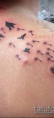zdjęcie mniszka lekarskiego z ptakami (Dandelion Tatto) (czyli) - przykładowy rysunek - 074