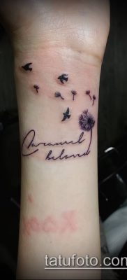 zdjęcie mniszka lekarskiego z ptakami (Dandelion Tatto) (czyli) - przykładowy rysunek - 072