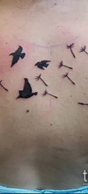 zdjęcie dmuchawca z ptakami (Dmuchawiec Tatto) (wartość) - przykładowy rysunek - 063