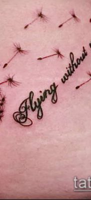 zdjęcie mniszka lekarskiego z ptakami (Dandelion Tatto) (wartość) - przykładowy rysunek - 062