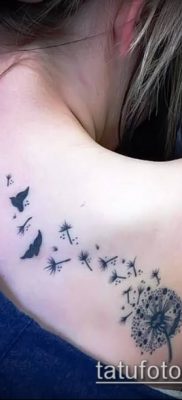 zdjęcie mniszka lekarskiego z ptakami (Dandelion Tatto) (czyli) - przykładowy rysunek - 057