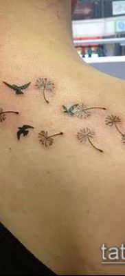 zdjęcie mniszka lekarskiego z ptakami (Dandelion Tatto) (czyli) - przykładowy rysunek - 054