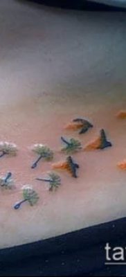 zdjęcie mniszka lekarskiego z ptakami (Dandelion Tatto) (czyli) - przykładowy rysunek - 053
