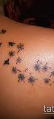 zdjęcie mniszka lekarskiego z ptakami (Dandelion Tatto) (wartość) - przykładowy rysunek - 050