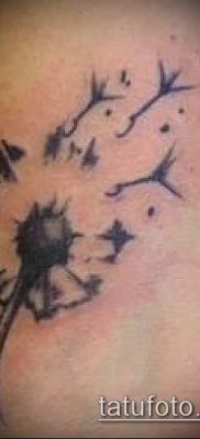 zdjęcie mniszka lekarskiego z ptakami (Dandelion Tatto) (wartość) - przykładowy rysunek - 048