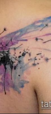 zdjęcie dmuchawca z ptakami (Dandelion Tatto) (wartość) - przykładowy rysunek - 046