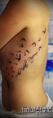 zdjęcie mniszka lekarskiego z ptakami (Dandelion Tatto) (wartość) - przykładowy rysunek - 043
