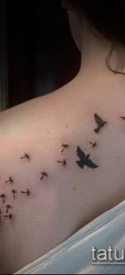 zdjęcie mniszka lekarskiego z ptakami (Dandelion Tatto) (wartość) - przykładowy rysunek - 041