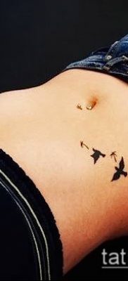 zdjęcie mniszka lekarskiego z ptakami (Dandelion Tatto) (wartość) - przykładowy rysunek - 025