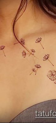 zdjęcie mniszka lekarskiego z ptakami (Dandelion Tatto) (wartość) - przykładowy rysunek - 022