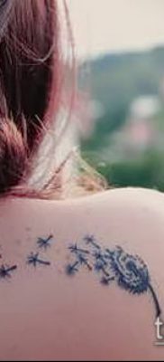 zdjęcie mniszka lekarskiego z ptakami (Dandelion Tatto) (wartość) - przykładowy rysunek - 020