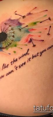 zdjęcie mniszka lekarskiego z ptakami (Dandelion Tatto) (wartość) - przykładowy rysunek - 019