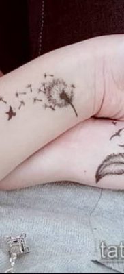 zdjęcie dmuchawca z ptakami (Dandelion Tatto) (wartość) - przykładowy rysunek - 016