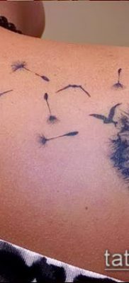zdjęcie dmuchawca z ptakami (Dandelion Tatto) (wartość) - przykładowy rysunek - 008