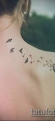 zdjęcie dmuchawca z ptakami (Dandelion Tatto) (wartość) - przykładowy rysunek - 003