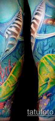 óceáni tetoválás 236. szám - a minta egyedi változata, amely jól használható felülvizsgálatra és alkalmazásra tetováló óceánként körben