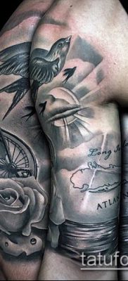 óceáni tetoválás № 688 - a minta exkluzív változata, amely sikeresen használható átalakításhoz és tetováláshoz óceánhüvelyként