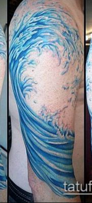 tetoválás óceán №700 - a kép exkluzív változata, amely jól használható felülvizsgálathoz és alkalmazáshoz, mint a tenger tetoválása háromszögben