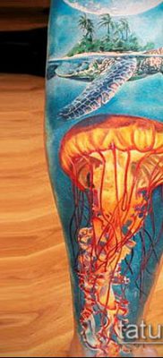 óceáni tetoválás 918 -as szám - a minta érdekes változata, amely sikeresen használható változtatásra és alkalmazásra, mint a tenger tetoválása a szívben