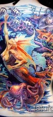 620 -as óceán tetoválás - a minta exkluzív változata, amely jól használható feldolgozásra és tetováláshoz óceánhüvelyként