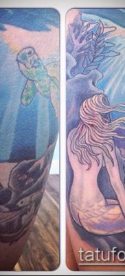 Az óceáni tetoválás # 855 a minta klassz változata, amely jól használható az óceán és a bálna tetoválás átalakítására és alkalmazására