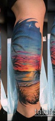 44. óceáni tetoválás - a minta egyedi változata, amely sikeresen használható felülvizsgálatra és alkalmazásra, mint a tenger tetoválása körben