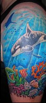373 -as óceán tetoválás - a kép méltó változata, amely sikeresen használható felülvizsgálatra és alkalmazásra, mint tetováló óceán egy körben