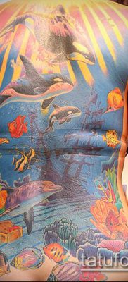 óceáni tetoválás 688 -as szám - a kép hűvös változata, amely sikeresen használható a hold és az óceán tetoválásának finomítására és alkalmazására