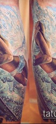 tetoválás óceán 58. szám - a minta méltó változata, amely sikeresen használható a szív tengerének átalakítására és tetoválásként történő alkalmazására