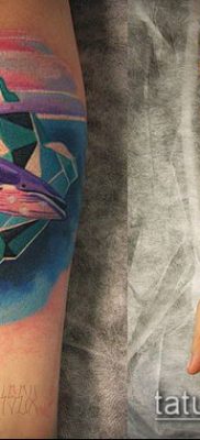 óceáni tetoválás # 807 - a minta méltó változata, amely sikeresen használható változtatásra és alkalmazásra óceán tetoválásként a hátán