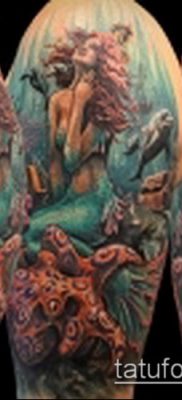 óceáni tetoválás # 816 - a minta egyedi változata, amely sikeresen használható a Hold és az óceán tetoválás átalakítására és alkalmazására