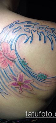 óceáni tetoválás száma 471 - a minta hűvös változata, amely sikeresen használható változtatásra és tetoválásra tengervízként