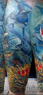 Az óceáni tetoválás # 873 a minta hűvös változata, amely jól használható a háromszög tetoválás tengeri feldolgozására és alkalmazására